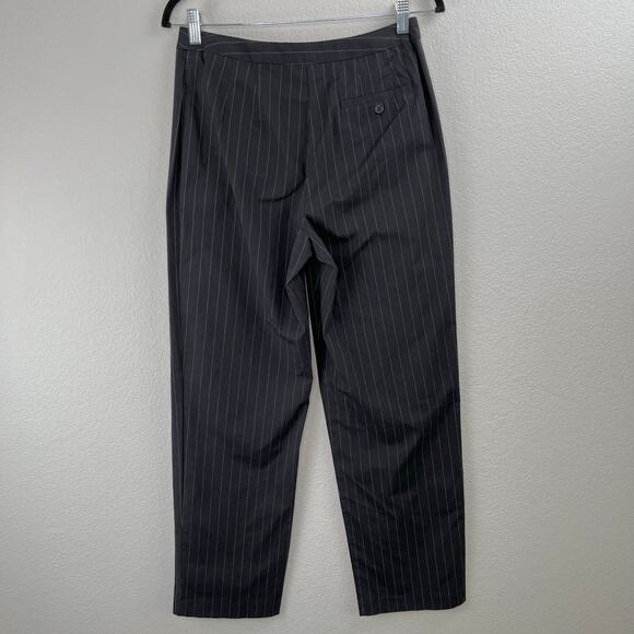 Charter Club High Rise Straight Black White Pinstripe Dress Pants Slacks NWT 6 - Picture 14 of 14